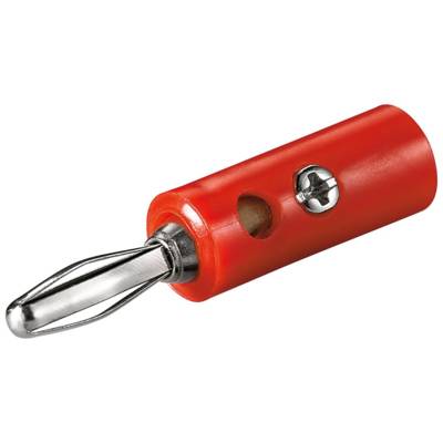 Fiche Banane avec raccords à visser, rouge - GOOBAY