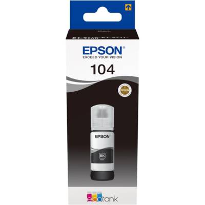 Bouteille d'encre d'origine Ecotank N° 104 70 ml Noir - EPSON