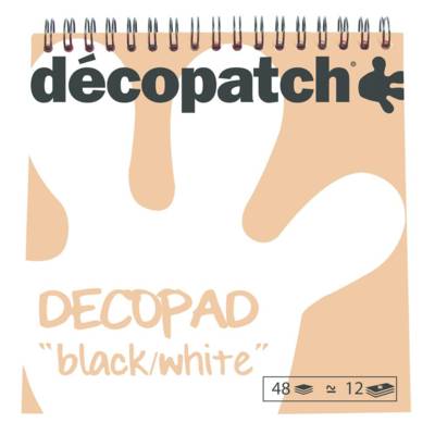 Bloc color Decopad noir et blanc - Blanc/noir - DÉCOPATCH