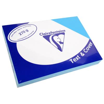 Paquet 100 Couvertures reliure Text&Cover Toilé 270g A4 210x297mm Bleu lazulite - CLAIREFONTAINE