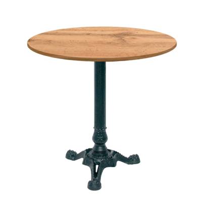 Table pied noir Ø70cm chene armor - intérieur - RestooTab