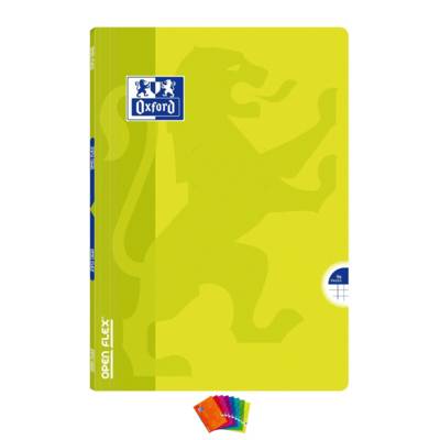 Cahier OPENFLEX piqûre A4 96 pages 90g petits carreaux Coloris aléatoire - OXFORD