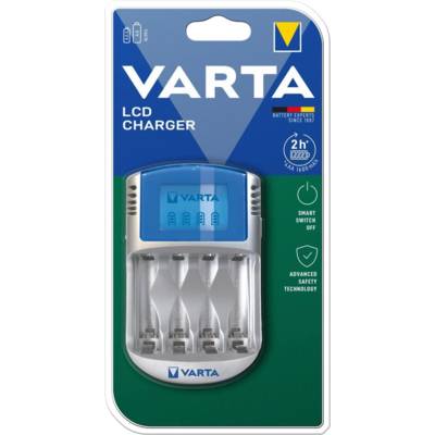 Chargeur LCD Charger 2/4 Piles avec Adaptateur 12 V - VARTA