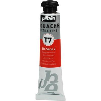 Tube 20ml Peinture Gouache T7 extra fine ROUGE VERMILLON - PÉBÉO