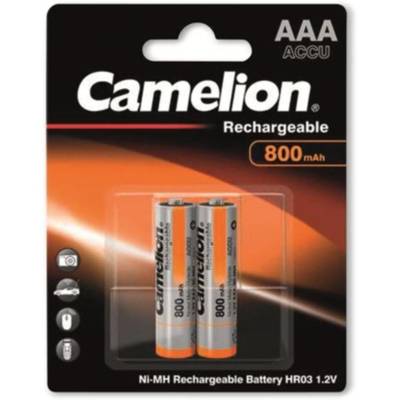 Pack 2 Piles Rechargeables AAA Micro HR3 800mAH - CAMELION
