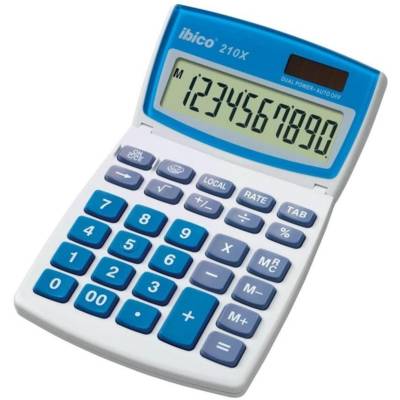 Calculatrice de bureau 210X - 10 chiffres solaire - IBICO