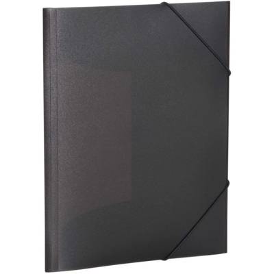Chemise à élastiques, PP, A4, noir translucide - HERMA