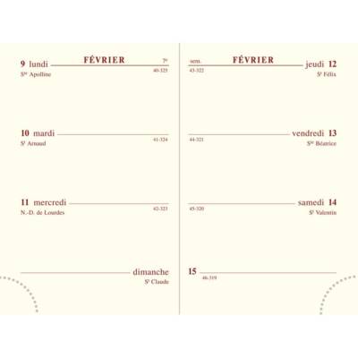 Recharge avec répertoire semainier 115x75 mm - EXACOMPTA