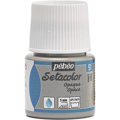 Setacolor Flacon 45ml Peinture pour Tissu Opaque Gris - PÉBÉO