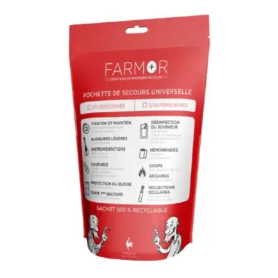 Pochette de secours 1/5 personnes FARMOR - POC 3250 PE - FARMOR SARL