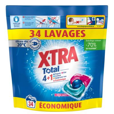 Lessive Trio-Capsule Total x34 - X-TRA