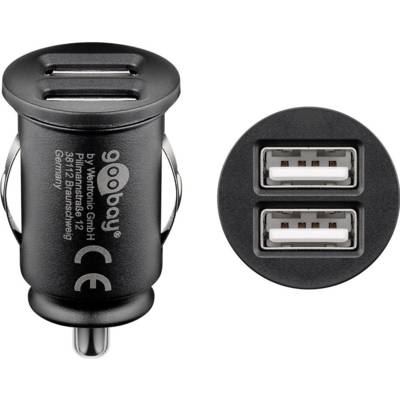 Chargeur de Voiture Dual-USB (12 W) 12 W max. 2,4 A (12/24 V) 2x USB - GOOBAY