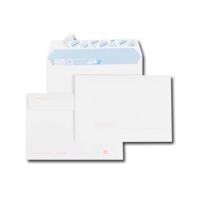 Paquet de 50 enveloppes blanches C6 114x162 90 g précasées bande de protection - GPV