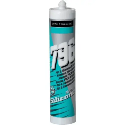 Mastic silicone neutre 796 DOW 310 ml - Noir - 7708011