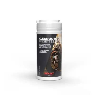 Lignettes nettoyantes et lustrantes, 80 lingettes, Cleanauto lignettes - AEXALT - LA126