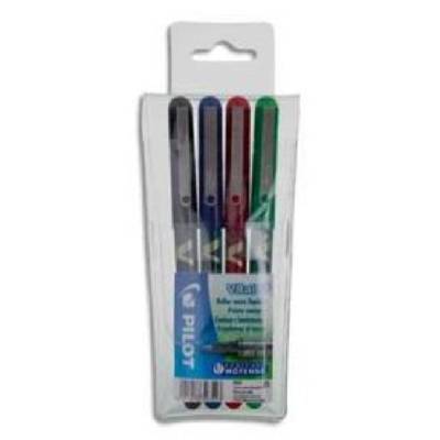 Etui Lot de 4 Stylo Roller VBall VB 5 Pointe Fine Assorti - PILOT