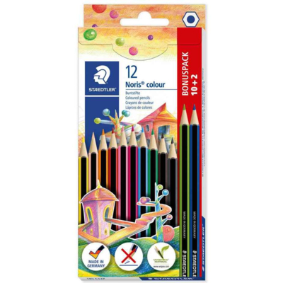 Crayon de couleur Noris Colour, étui carton 10+2 - STAEDTLER