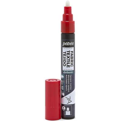 Marqueur peinture 7A pour Tissus - Opaque 4 mm ROUGE - PÉBÉO