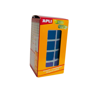 Rouleau de 2832 Gommettes Carrées 15 mm Bleu - Apli-Agipa
