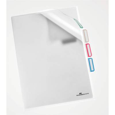 Sachet 5 Pochettes Coin d'organisation 3 Compartiments Transparent - DURABLE