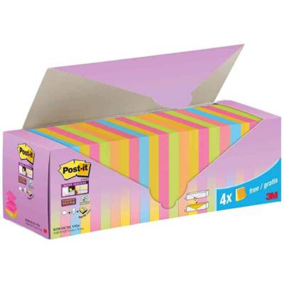 Bloc-note Super Sticky Z-Notes, 76 x 76 mm, 20+4 - Post-it