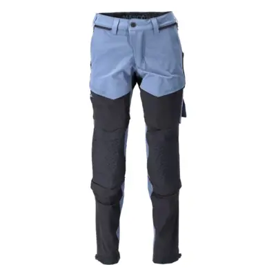 Pantalon avec poches genouillères MASCOT Ultimate - Léger et hydrofuge - 22279-605-Bleu foncé / noir-46