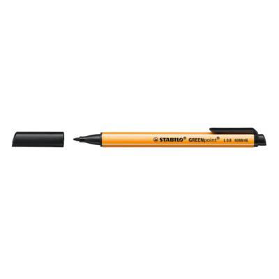 Bl 1 Stylo Feutre GREENpoint Pte large 0,8 mm Noir - STABILO
