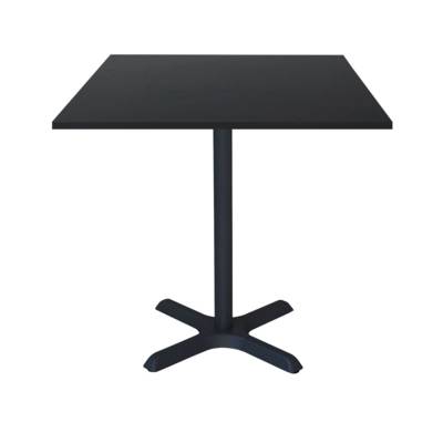 Table pied noir 70x70cm noir - intérieur - RestooTab