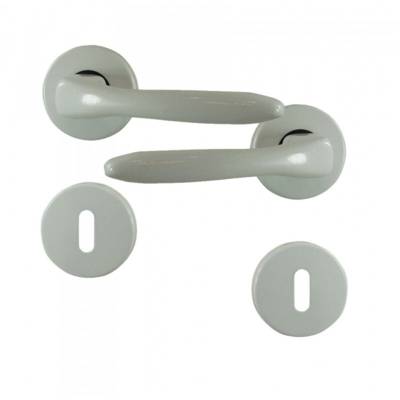 Ensemble sur rosace VARS alu époxy blanc clé L - Gedimat - DT 2000