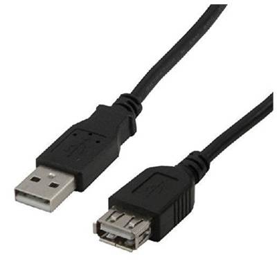 Rallonge USB 2.0 type A mâle / femelle - 1m Noir - MCL SAMAR