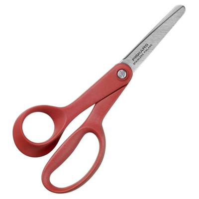 Ciseau classic Enfant 13cm pour GAUCHER bout rond Rouge - FISKARS
