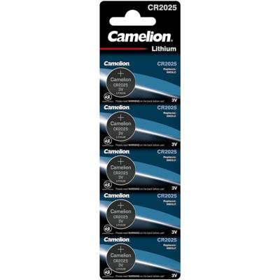 Pack de 5 piles Lithium 3V CR2025 - CAMELION