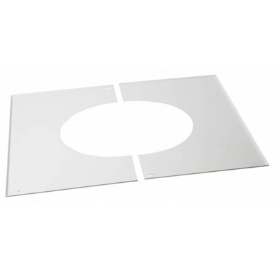 Plaque de propreté 0-10% Ø150 Inox galva Blanc mat ral 9020 POUJOULAT - 32150105 - Maxoutil