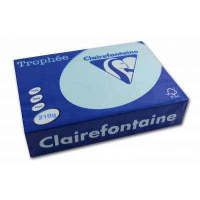 Ramette 250 Feuilles Papier 210g A4 210x297 mm Certifié FSC Bleu alizé - CLAIREFONTAINE
