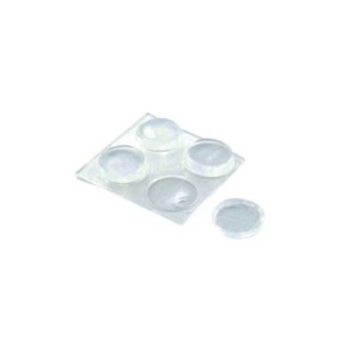 Butée ronde à coller en plastique transparent Ø12 mm - Gedimat - NORAIL