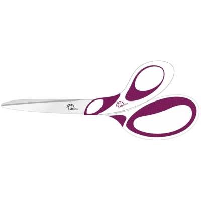 Ciseaux asymétrique "SOFT GRIP 21" bi-matière 21cm Violet/Blanc - CODAMEX