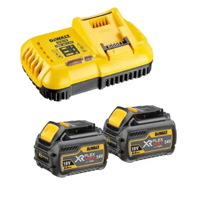 Pack de démarrage DEWALT - FLEXVOLT - 2 batteries 6.0Ah 54V - DCB118T2
