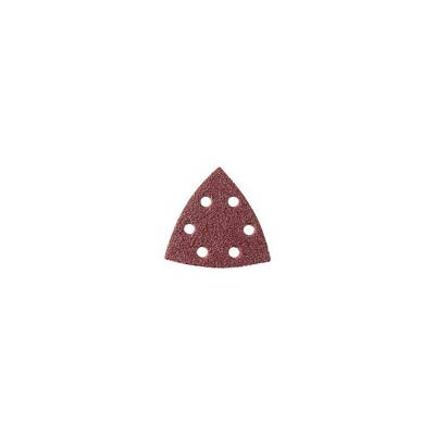 Patin auto agrippant delta perforé 6 trous abrasif corindon brun larg.93mm long.93mm grain 12 lot de 5 pièces - Gedimat - SIDAMO