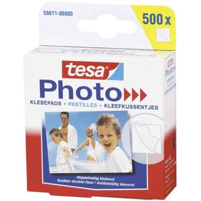 Boite de 500 pastilles adhésives double face pour Photo Blanc - TESA