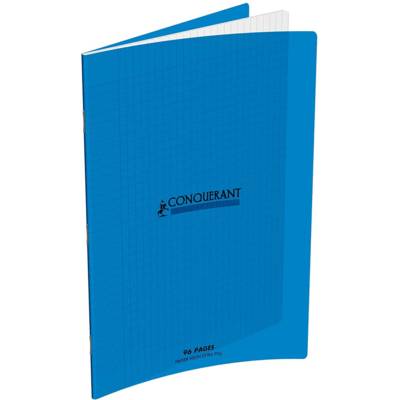 Cahier couverture polypro 240 x 320 mm 96 pages 90g seyès Bleu - CONQUÉRANT