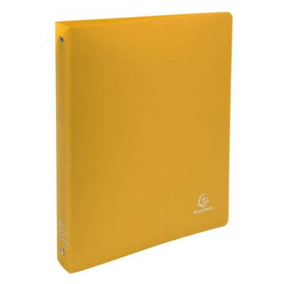 Classeur 4 anneaux 30 mm polypropylène Opaque A4 maxi Jaune - EXACOMPTA