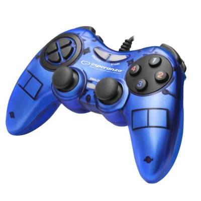 Manette de Jeu PC USB FIGHTER Bleue - ESPERANZA