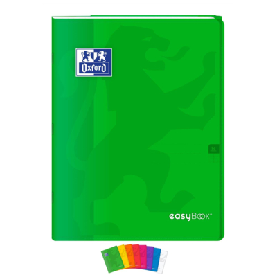Cahier EASYBOOK Agrafé 24x32 cm 96 pages grands carreaux 90g Couleurs aléatoire - Oxford