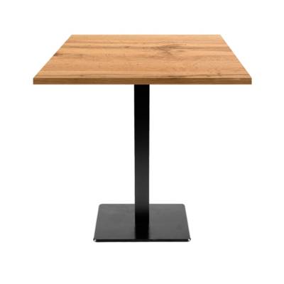 Table pied noir 70x70cm chene armor - intérieur - RestooTab