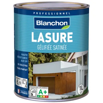 Lasure gélifiée satinée - incolore - pot de 1 l - BLANCHON - 00603903