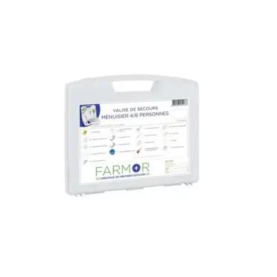 Coffret de secours FARMOR Menuisier 4/6 personne - MEN2070PP - FARMOR SARL