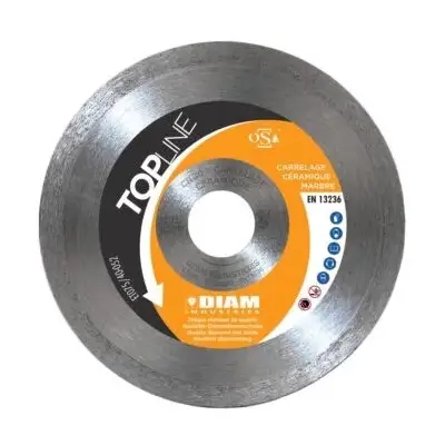 Disque Diamant Ø125mm/22,23 jante continue pour carrelage céramique faience - DIAM INDUSTRIES - CR80125/22