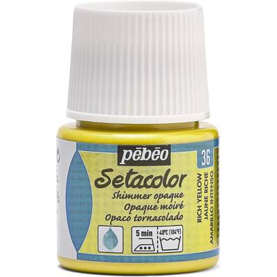 Flacon 45 ml Peinture SETACOLOR opaque pour textiles JAU RICH moiré - PÉBÉO
