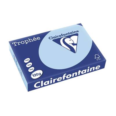 Ramette 250 Feuilles Papier 120g A4 210x297 mm Certifié FSC Bleu VIF - CLAIREFONTAINE