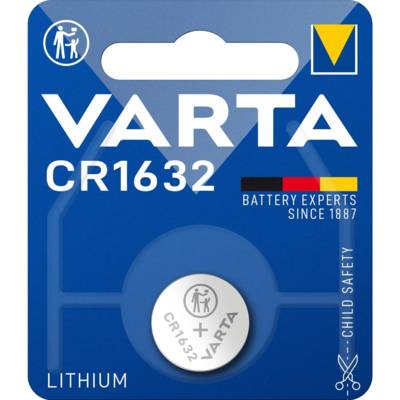Pile bouton Lithium "Electronics" CR1632 3 Volt 140mAh - VARTA
